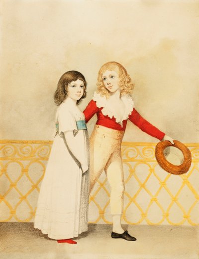 Ritratto di William Bellingham Budworth e sua sorella Emma Mary, 1795 da Adam Buck