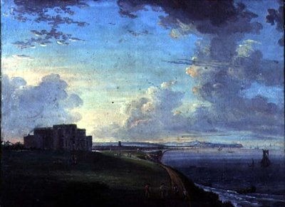Highcliffe, vicino a Christchurch, Dorset, la residenza del Marchese di Bute, vista da est da Adam Callander