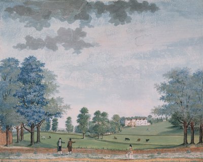 La Grande Casa e il Parco a Chawton, c.1780 da Adam Callander