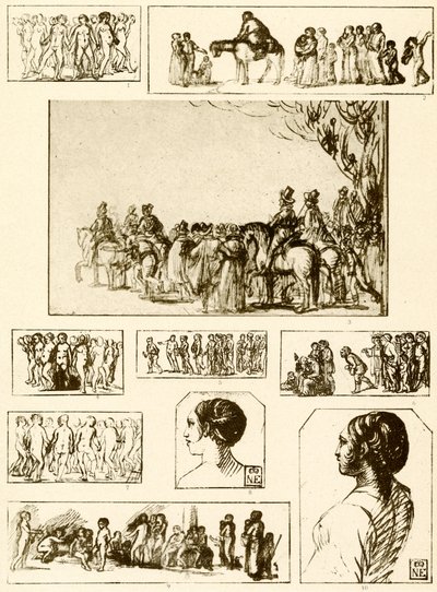 Danze rotonde, studi di teste e gruppi di figure da Adam Elsheimer