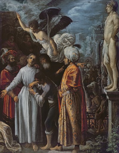 San Lorenzo preparato per il martirio, c. 1600-1 da Adam Elsheimer