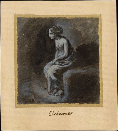 Giovane donna seduta da Adam Elsheimer