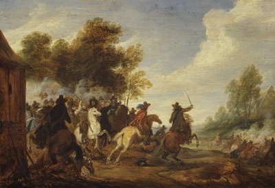 Uno scontro di cavalleria da Adam Frans van der Meulen