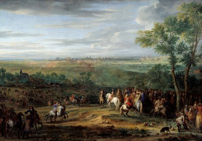Arrivo di Luigi XIV al campo davanti a Maestricht (attuale città di Maastricht) nel giugno 1673 da Adam Frans van der Meulen