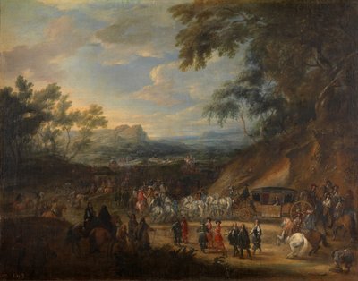 Luis de Benavides Carrillo, Marchese di Caracena e il suo corteo da Adam Frans van der Meulen
