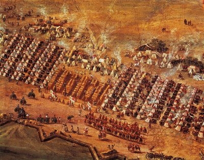 Assedio di Maastricht (dettaglio) da Adam Frans van der Meulen