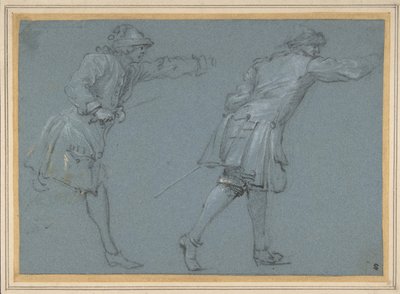 Studio di due soldati che combattono con la spada, XVII secolo da Adam Frans van der Meulen