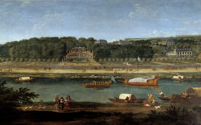Veduta del castello di Saint Cloud con la galleria reale sulla Senna da Adam Frans van der Meulen