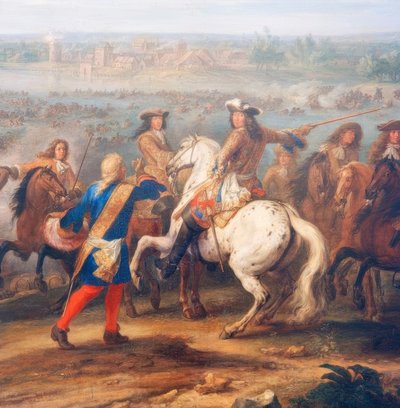 Attraversamento del Reno a Lobith, 12 giugno 1672 da Adam Frans van der Meulen