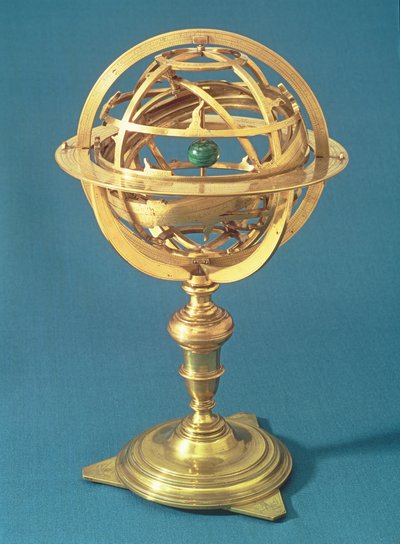 Sfera armillare realizzata secondo il sistema tolemaico, Roma, 1648 da Adam Heroldt