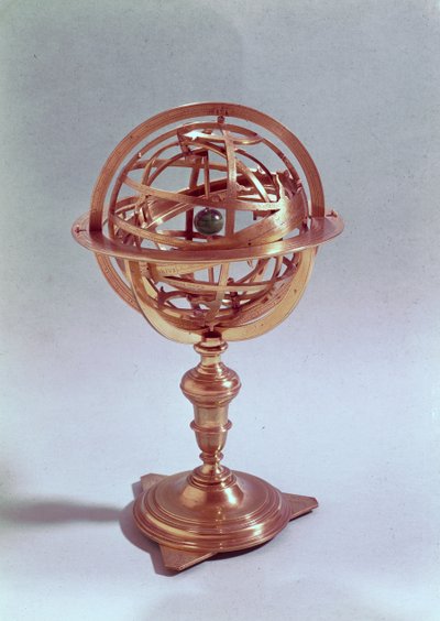 Sfera armillare realizzata sul sistema tolemaico, Roma, 1648 (ottone) da Adam Heroldt