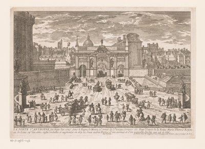 Veduta della Porte Saint-Antoine da Adam Perelle