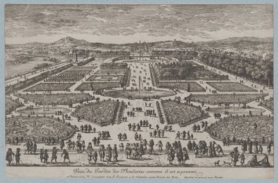 Il Giardino delle Tuileries, 1680 da Adam Perelle