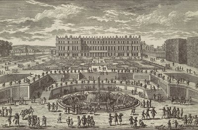 Veduta del castello di Versailles, facciata del giardino da Adam Perelle