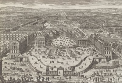 Veduta generale del castello di Versailles, 1680 da Adam Perelle