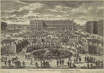 Veduta di Versailles, facciata del giardino da Adam Perelle