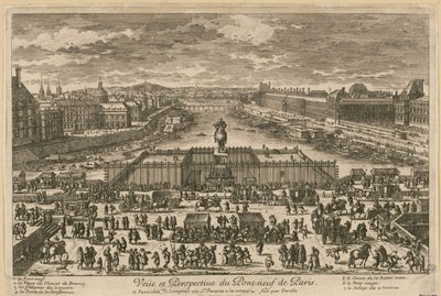 Veduta del Pont Neuf a Parigi da Adam Perelle