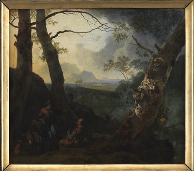 Paesaggio meridionale con pastori da Adam Pijnacker