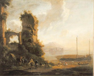 Paesaggio costiero italiano da Adam Pynacker