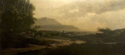 Paesaggio con strada tortuosa da Adam Pynacker