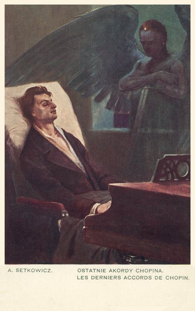 Gli ultimi accordi di Chopin (litografia a colori) da Adam Setkiewicz