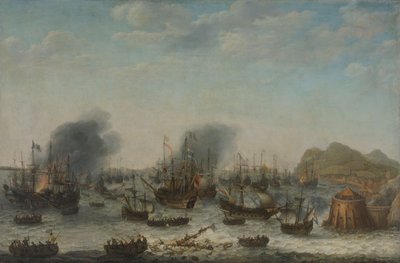 La sconfitta degli spagnoli a Gibilterra da parte di una flotta olandese sotto il comando dell