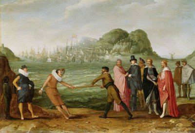 Allegoria della vittoria degli olandesi sulla flotta spagnola a Gibilterra il 25 aprile 1607 da Adam Willaerts