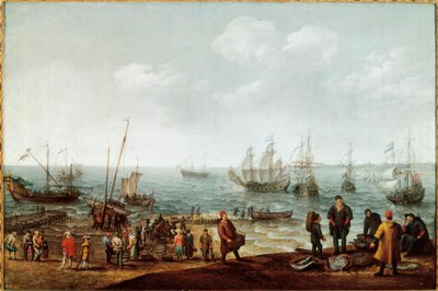 Spiaggia con pescatori da Adam Willaerts