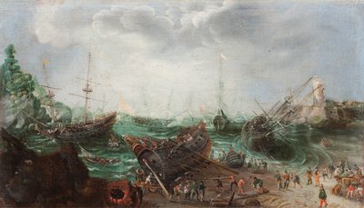 Scena del porto, c.1615 da Adam Willaerts
