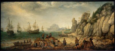 Caccia alle capre selvatiche su una costa rocciosa da Adam Willarts