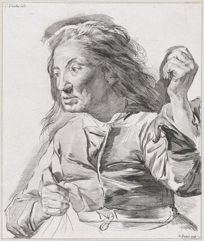 Una vecchia con i pugni chiusi, 1786 da Adam von Bartsch