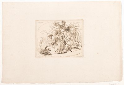 Giuda dà a Tamar il suo anello da Adam von Bartsch