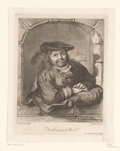 Ritratto di Ferdinand Bol in una finestra da Adam von Bartsch