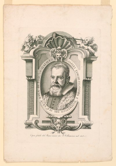 Ritratto di Galileo Galilei (1562-1642) da Adamo Fioroni, active first half of 19th century