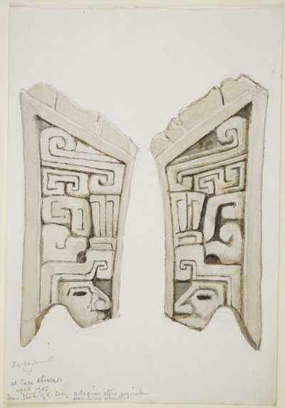 Rilievo in pietra scolpita da Veracruz, Messico da Adela Breton