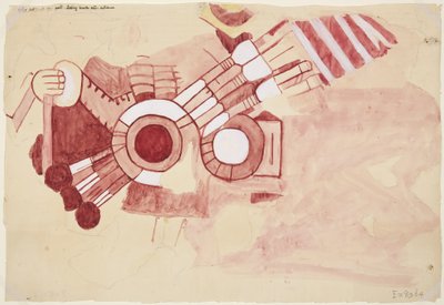 Copia di un frammento di pittura dalla Casa de Barrios, Teopancaxco, Teotihuacan, Stato del Messico da Adela Breton