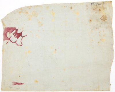 Copia di un frammento di dipinto murale da Casa de Barrios, Teopancaxco, Stato del Messico da Adela Breton