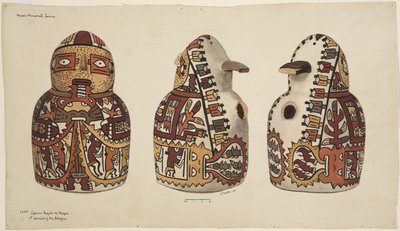 Vaso di Nazca, vaso di ceramica dipinto da Adela Breton