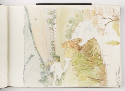 Taccuino di disegni a inchiostro e grafite e acquerelli da Adela Breton