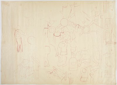 Parete sud, Tempio Superiore dei Giaguari, Chichen Itza, Messico da Adela Breton