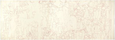 Parete sud, Tempio Superiore dei Giaguari, Chichen Itza, Messico Quarto centrale sud da Adela Breton