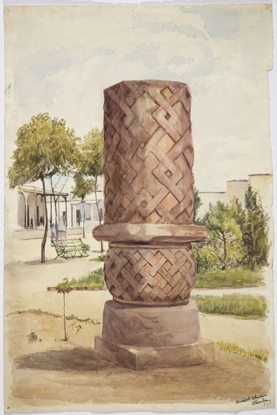 Statua o colonna a Otumba, Messico da Adela Breton