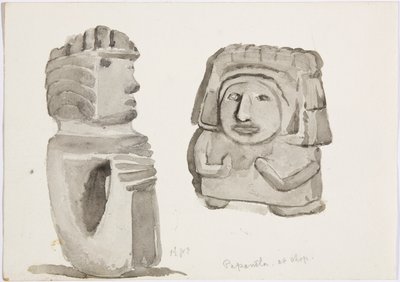 Figure in pietra a Papantla, Messico da Adela Breton
