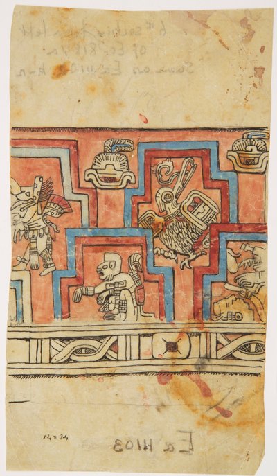 Fregio in stucco ad Acanceh, Messico da Adela Breton