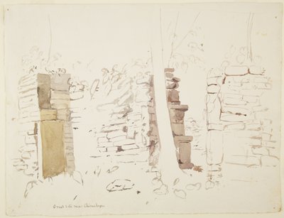 Il grande sito delle rovine a Chicualoque (vicino a Papantla) Veracruz, Messico (raffigurante i muri di pietra) da Adela Breton