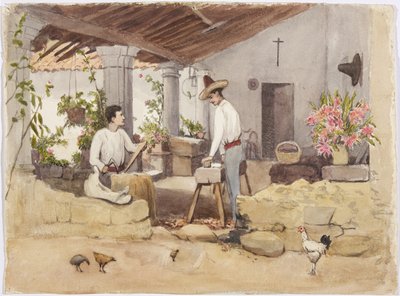 Due uomini che fanno selle, bottega di selle, Coscomatepec, Messico da Adela Breton