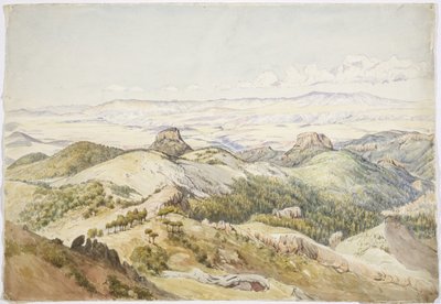 Veduta dal Cerro de Navajas, Hidalgo, Messico da Adela Breton