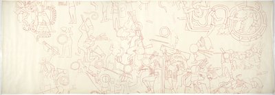Parete sud, Tempio Superiore dei Giaguari, Chichen Itza, Messico (quarto centrale nord) da Adela Breton
