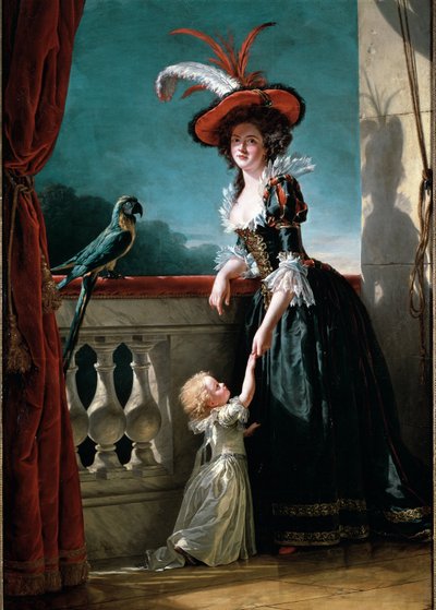Ritratto di Louise Elisabeth di Francia e suo figlio, Don Ferdinando (olio su tela) da Adelaide Labille Guiard