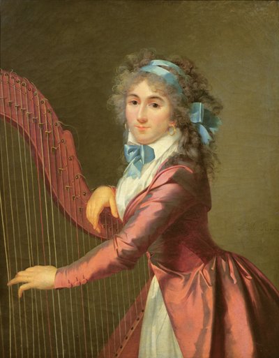 Ritratto di una giovane arpista da Adele Romany